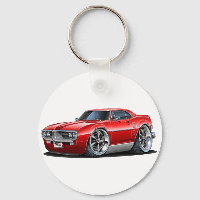 Porte-clés Automobile rouge Firebird 1967 (Recto)
