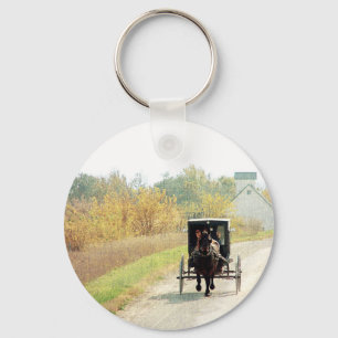 Porte-clés Autumn Amish Horse and Buggy