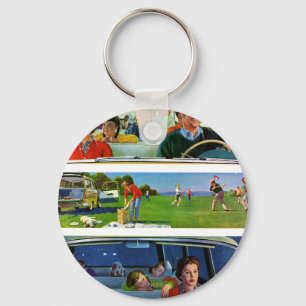 Porte-clés Avant, pendant et après le pique-nique