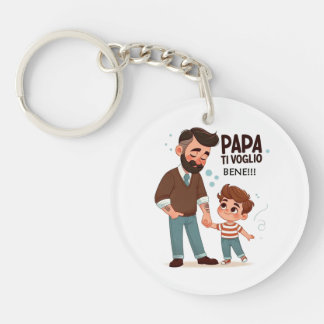 Porte-clés avec dédicace à papa.