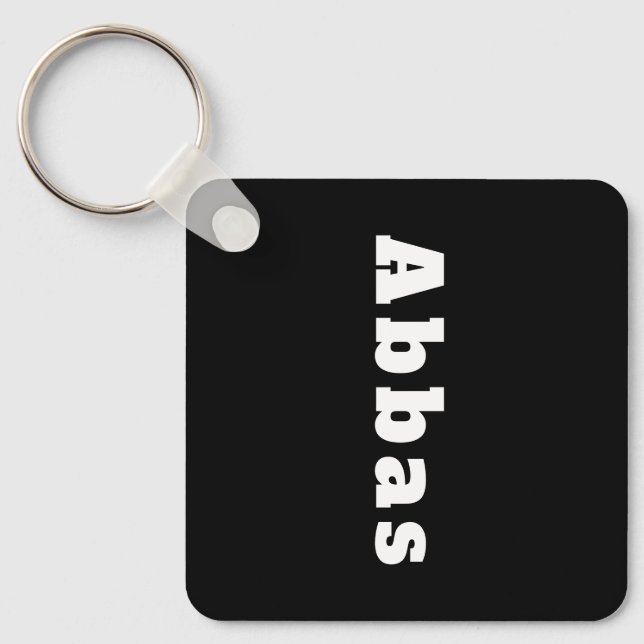 Porte-clés avec le nom Abbas (Recto)