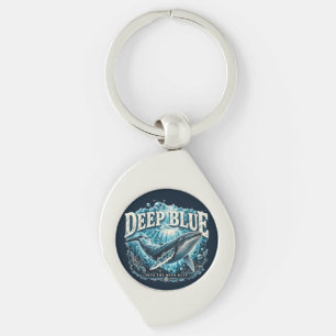 Porte-clés Aventure de Baleine BLEU PROFOND Océan