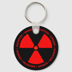 Porte-clés Avertissement de rayonnement rouge