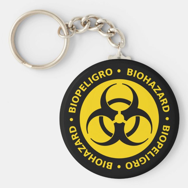 Porte-clés Avertissement de risque biologique (Devant)