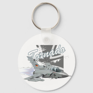 Porte-clés Avion de chasse militaire en dessin animé