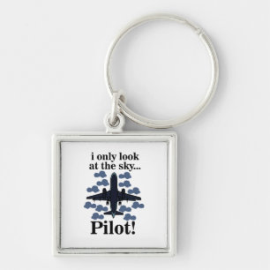 Porte-clés Avion Pilote Je Ne Regarde Que Le Pilote Ciel