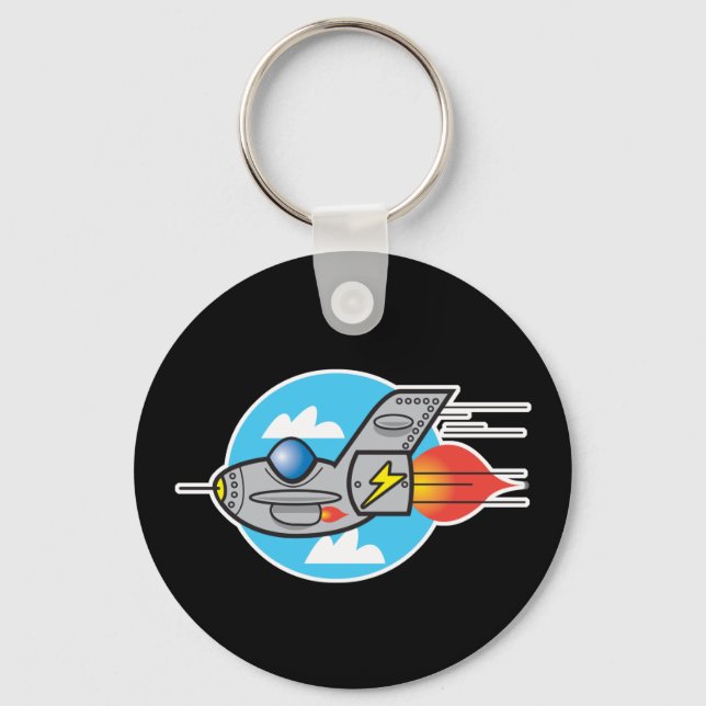 Porte-clés avion rétro (Recto)