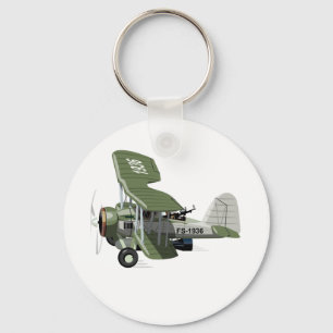 Porte-clés Avion rétro de dessin