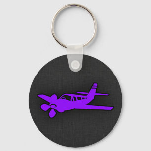 Porte-clés Avion violet