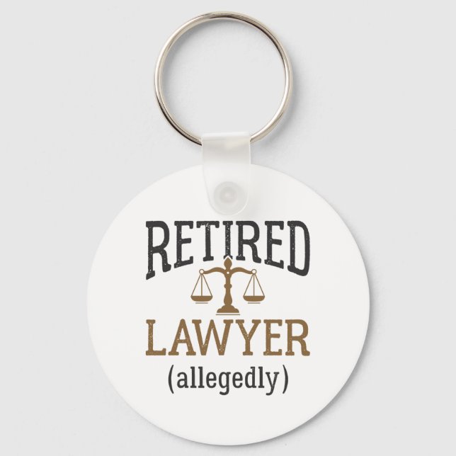 Porte-clés Avocat à la retraite présumé Avocat à la retraite (Recto)
