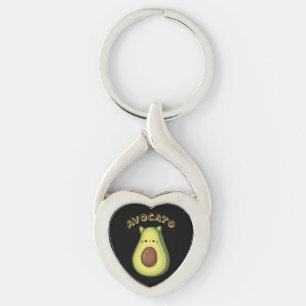 Porte-clés AVOCATO - Drôle mignon Chat & Amateurs d'Avocado P