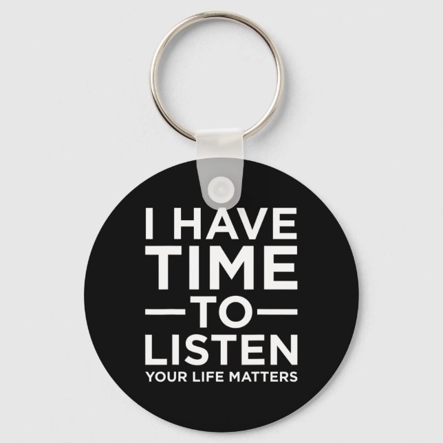 Porte-clés Avoir le temps d'écouter le tableau de soutien de  (Recto)