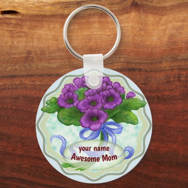 Porte-clés Awesome Maman Bouquet porte - clé (Recto)