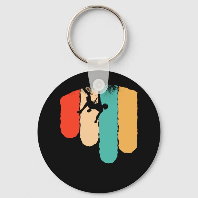 Porte-clés Awesome Rock Escalade Retro Mountain Climber Hiker (Recto)