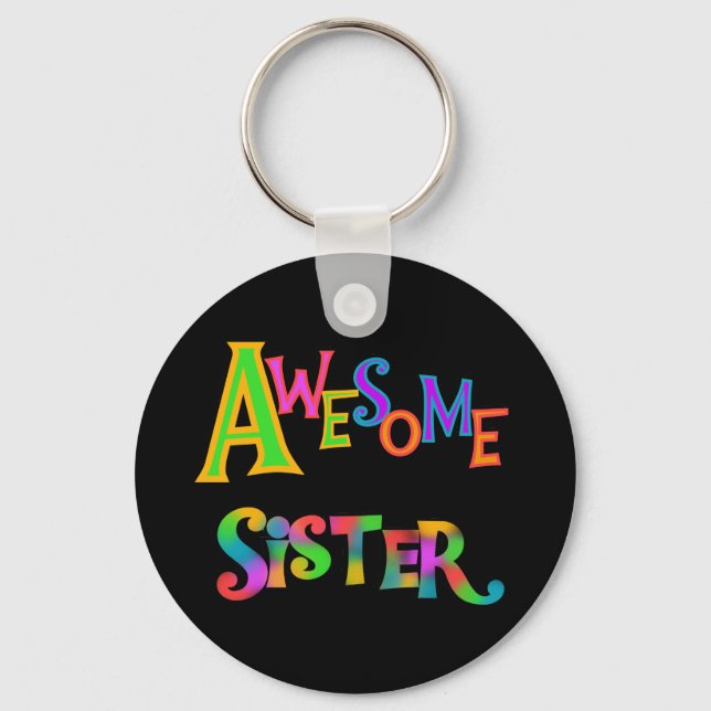 Porte-clés Awesome Soeur T-shirts et cadeaux (Recto)