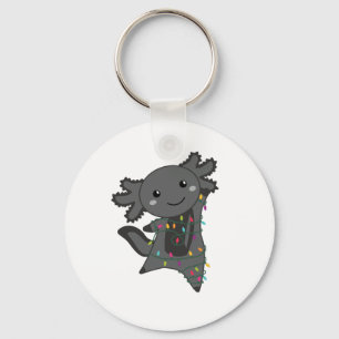 Porte-clés Axolotl Joyeux Noël Animaux d'hiver Axolotls