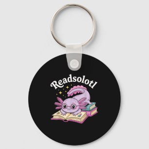 Porte-clés Axolotl lit solotl drôle lecture mignon kawaii