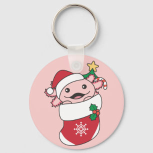 Porte-clés Axolotl Noël Neige Animaux d'hiver Axolotls Clé