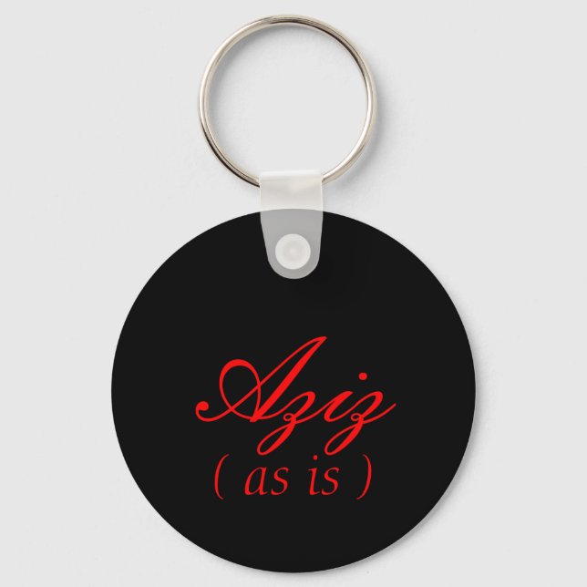 Porte-clés Aziz, ( en l'état ) (Recto)