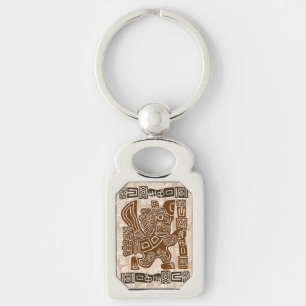 Porte-clés Aztec Eagle Guerrier Tribal Art antique