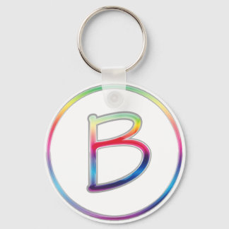 Porte-clés B Porte - clé arc-en-ciel Monogram