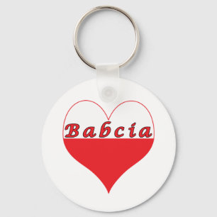 Porte-clés Babcia Coeur polonais