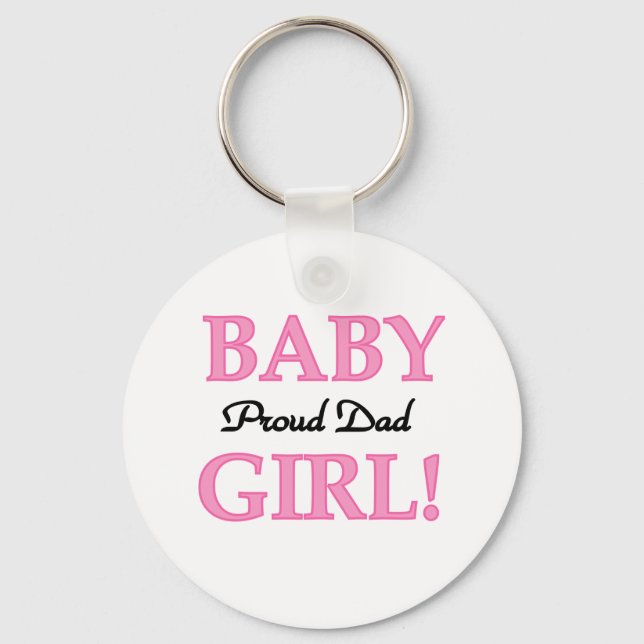 Porte-clés Baby Girl Fier Papa (Recto)