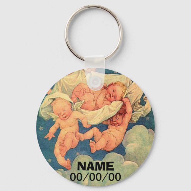 Porte-clés BABY SHOWER, Baptême, Christenig (Recto)