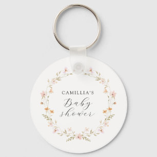 Porte-clés Baby shower Floral fleur sauvage Boho