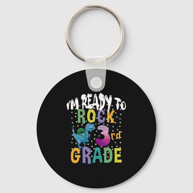 Porte-clés Back to School I'm Ready To Crush 3Grade Dino (Recto)