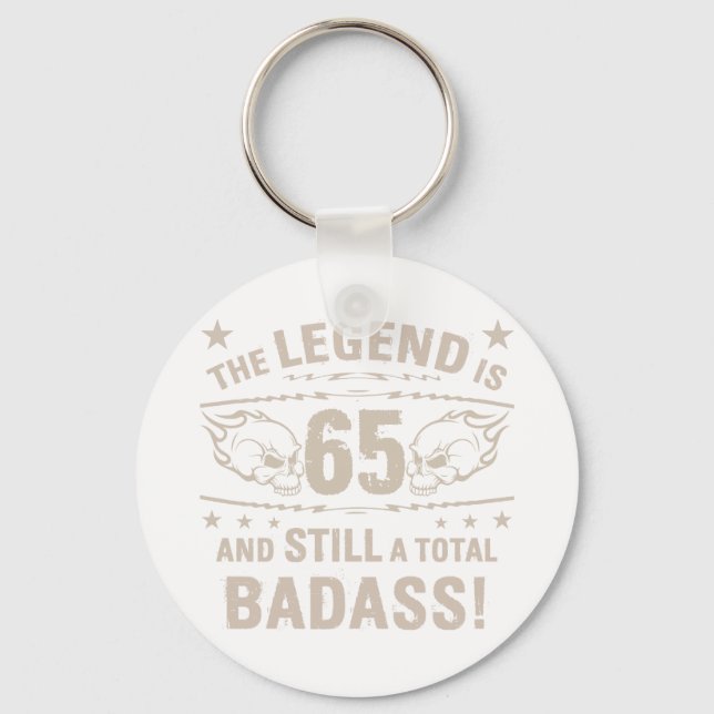 Porte-clés Badass 65e anniversaire (Recto)