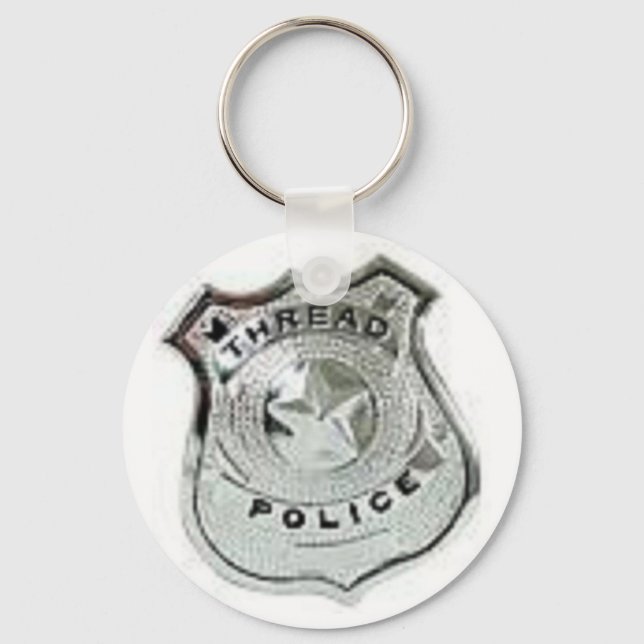Porte-clés badge de police de fil (Recto)