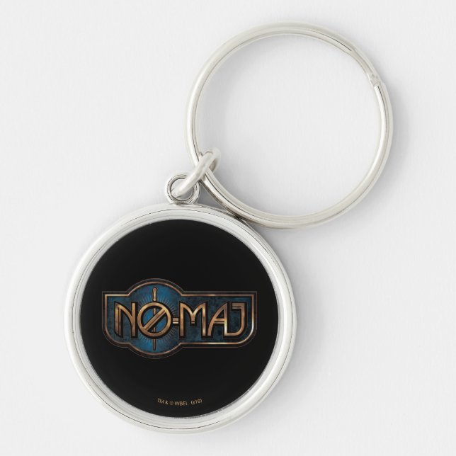 Porte-clés Badge NO-MAJ™ en or et marbre (Devant)