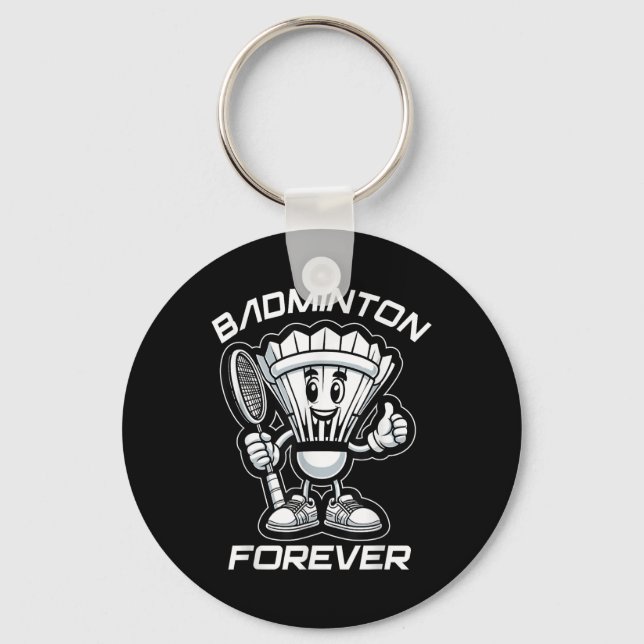 Porte-clés Badminton Forever Cartoon Shuttle Et Racket Graphe (Recto)