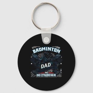 Porte-clés Badminton Papa Shuttle Legend Funny Sports Design