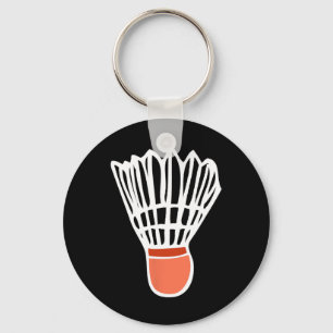Porte-clés Badminton Player Racket Shuttle Illustration Sport