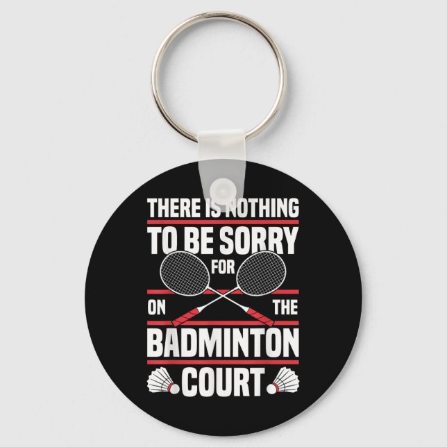 Porte-clés Badminton Racket Be Désolé Shuttle Badminton Playe (Recto)