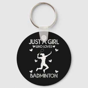 Porte-clés Badminton Sport Adulte Tee Juste Une Fille Qui Aim