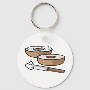 Porte-clés bagel et fromage à la crème