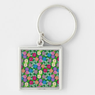 Porte-clés Bague à clé à fleur de géranium