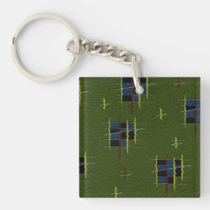 Porte-clés Bague à clé acrylique de la branche d'olivier