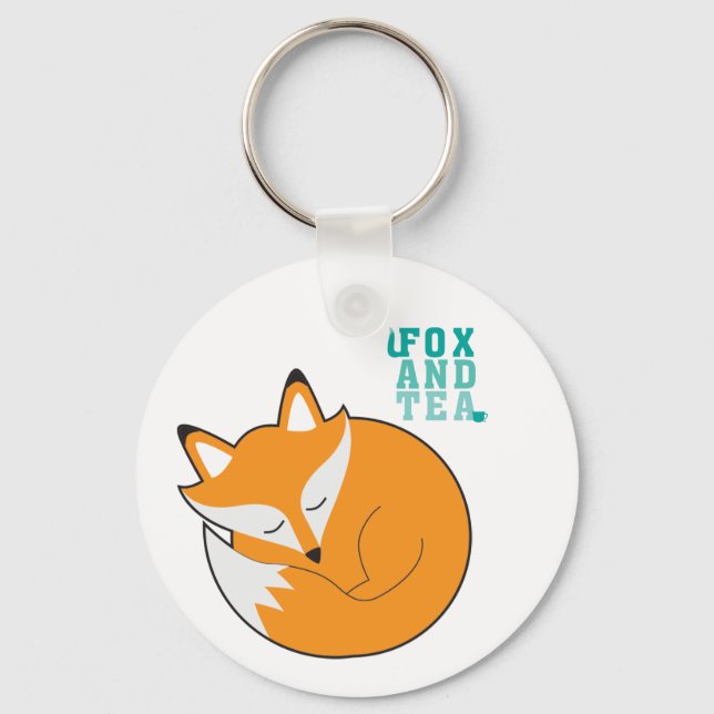Porte-clés Bague À Clé Fox Et Thé - N.1 (Recto)
