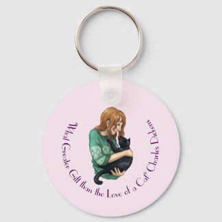 Porte-clés Bague à touches "L'amour d'un chat"