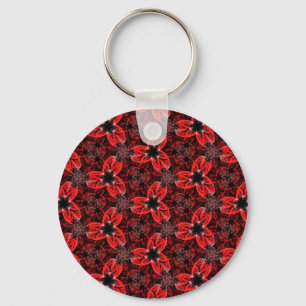 Porte-clés Bague à touches rouge et noire