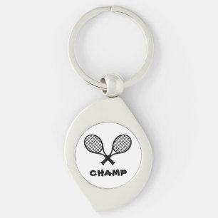 Porte-clés Bague clé de tennis métallique