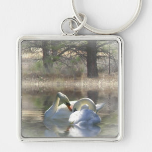 Porte-clés Bague de clé de cygne vraiment jolie