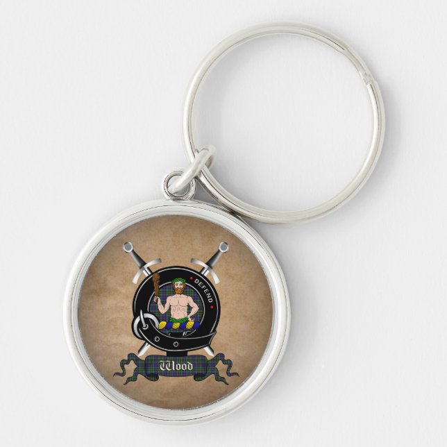 Porte-clés Bagues clés de clan de bois (Devant)