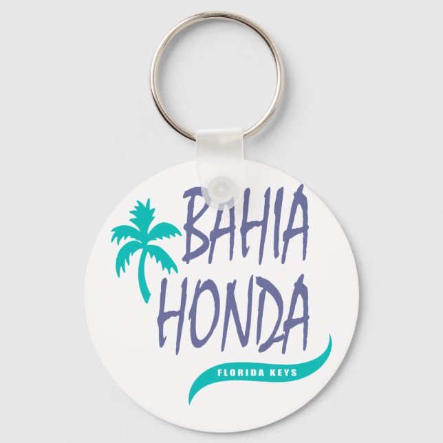 Porte-clés Bahia Honda Florida Keys palmier (Recto)