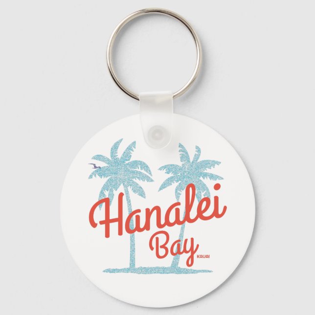 Porte-clés Baie de Hanalei Hawaii Île de Kauai (Recto)