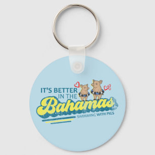 Porte-clés Baignade Cochons Bahamas Vacances Bahamas Croisièr